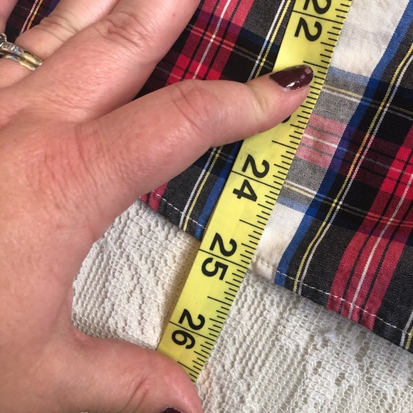 J. Crew factory ruffle color plaid tartan top - Picture 8 of 10